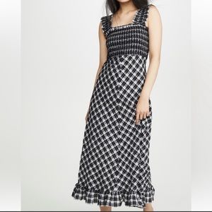 GANNI Gingham Midi Dress